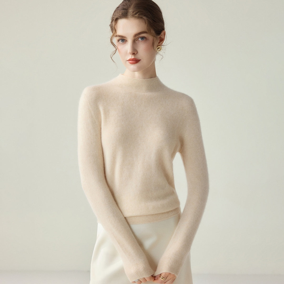 Damen Schmaler Mockneck-Feinstrickpullover mit kaschmirähnlicher Haptik Shop Nory