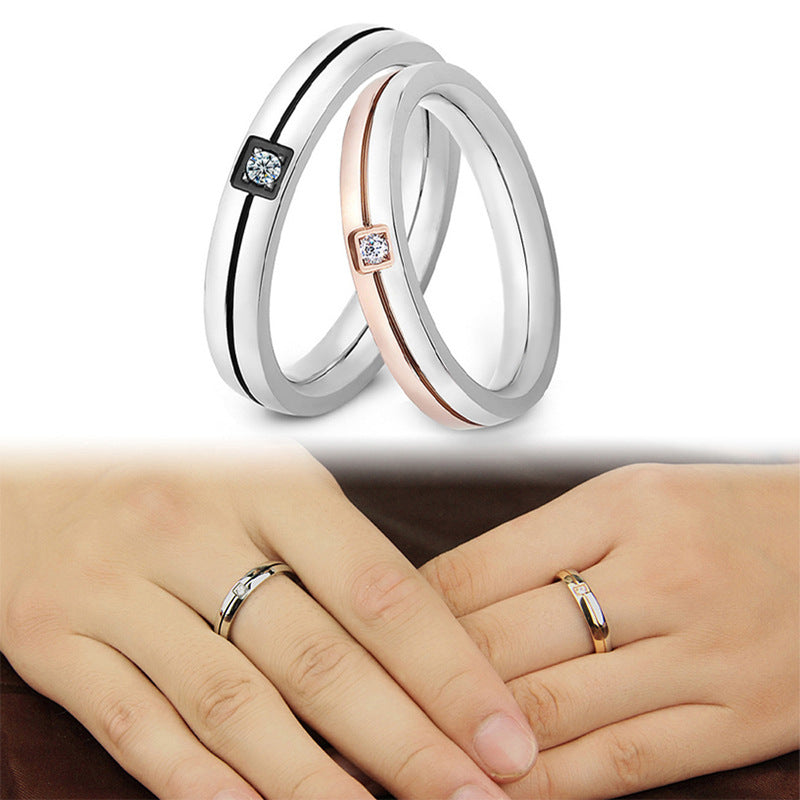 Damen eleganter Edelstahlring mit funkelndem Zirkonia-Shop Nory