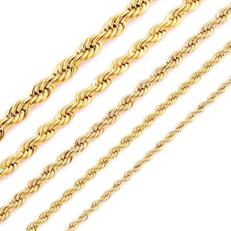 Damen elegante Zopfkette aus hochwertigem Metall Shop Nory