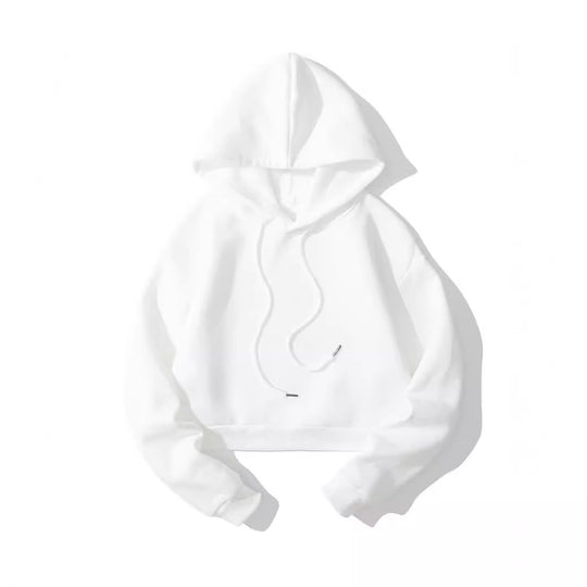 Damen nan cropped Kapuzenpullover mit weichem Fleece‑Innenfutter und elastischem Rippbund Shop Nory