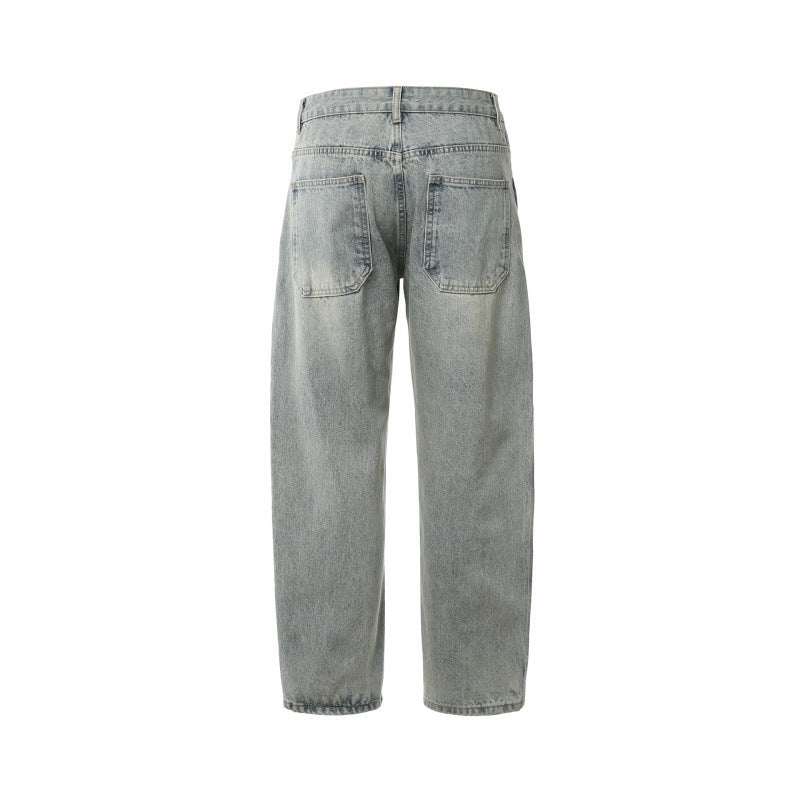 Herren Lässige Straight‑Leg Jeans mit Used‑Waschung und Destroyed-Details Shop Nory