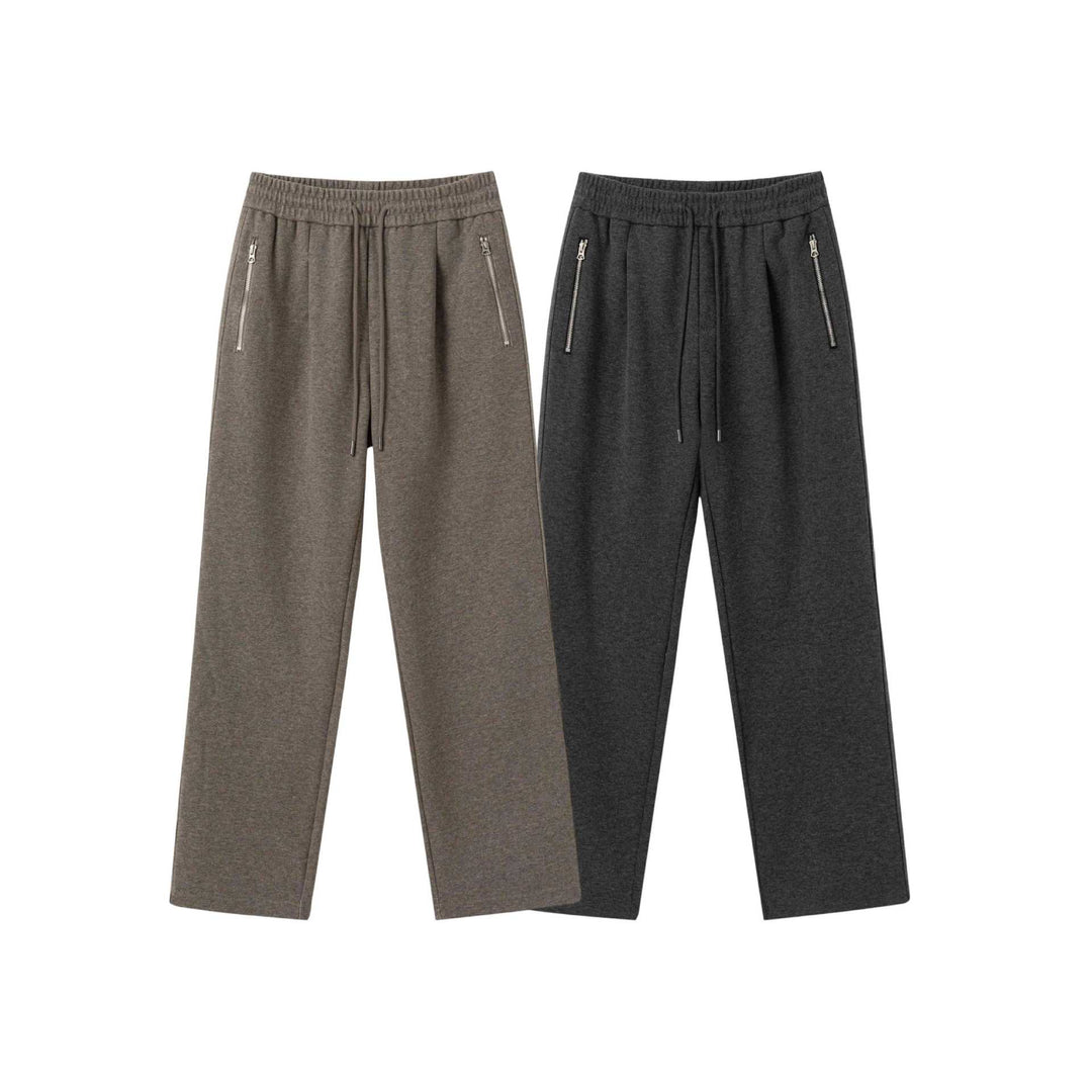 Unisex Locker geschnittene Jogginghose mit elastischem Bund und Reißverschlusstaschen Shop Nory