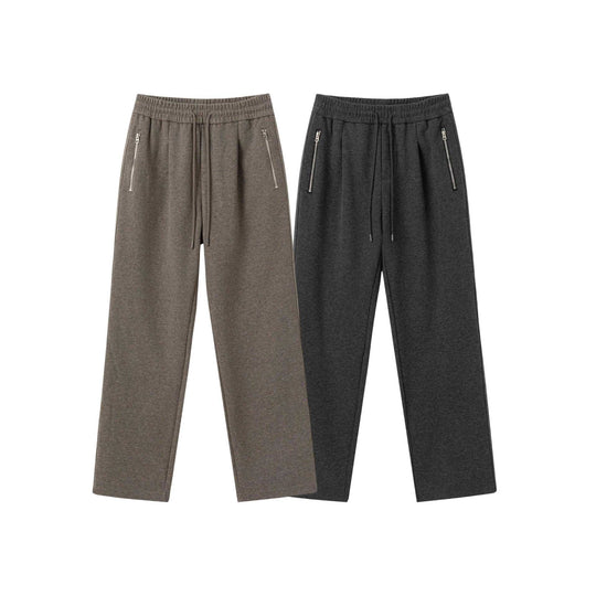 Unisex Locker geschnittene Jogginghose mit elastischem Bund und Reißverschlusstaschen Shop Nory