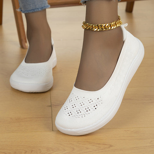 Damen Atmungsaktive Strick-Slipper mit ergonomischem Memory-Fußbett Shop Nory