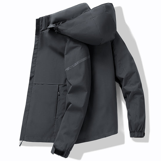 Herren Funktionale Outdoor-Jacke mit verstellbarem Kapuzendesign Shop Nory