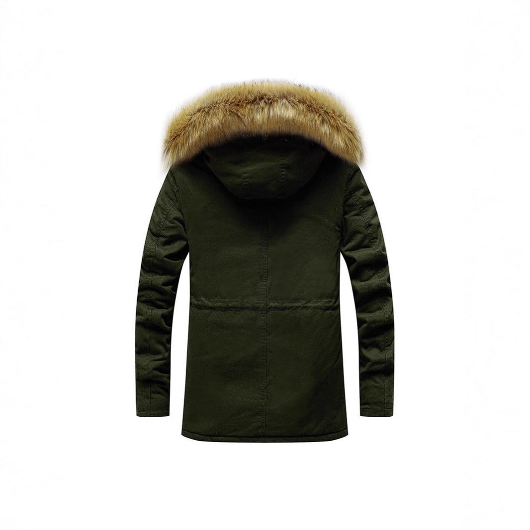 Herren Winterparka mit Kunstfellkapuze und Teddyfutter Shop Nory