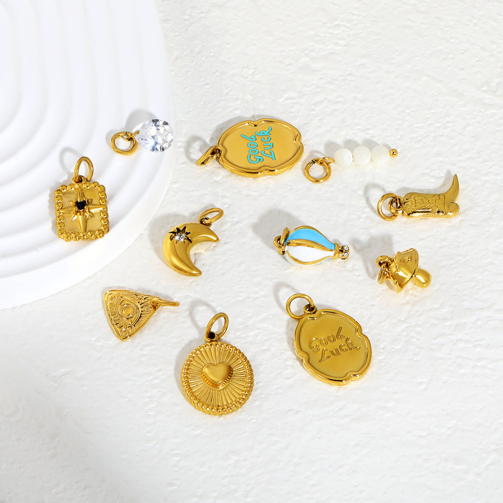 Damen hochwertiger Muschelanhänger aus goldplattiertem Edelstahl Shop Nory