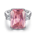 Damen eleganter Ring mit rechteckigem Edelstein und Zirkonia Shop Nory