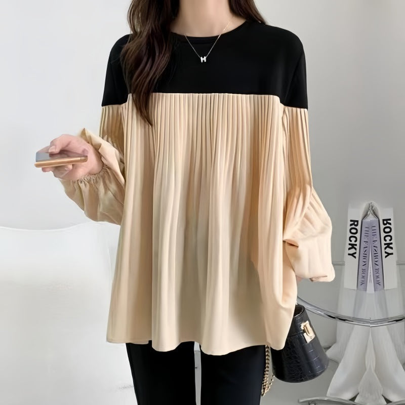 Damen Elegante Plissée-Tunika mit Volumenärmeln und geraffter Brustpartie Shop Nory