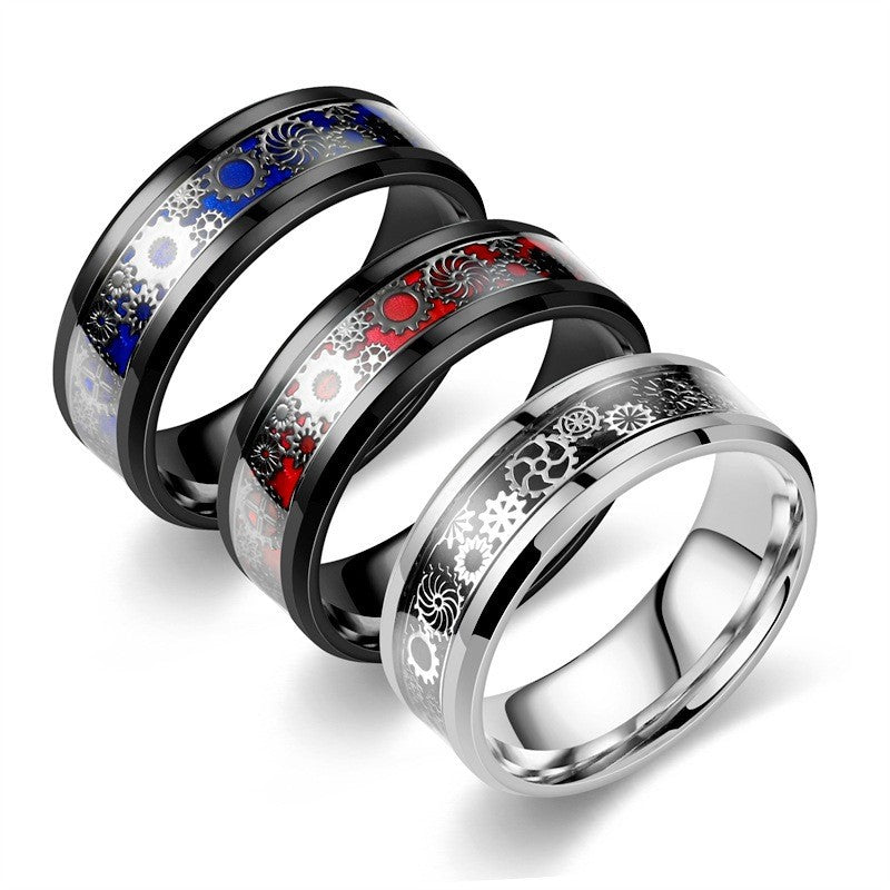 Herren Ring mit kunstvollem Mechanikdesign Shop Nory
