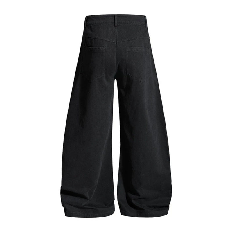Damen Weite Culotte-Cargohose mit hohem Bund und Metallnieten, tiefer Schritt und aufgesetzten Taschen Shop Nory