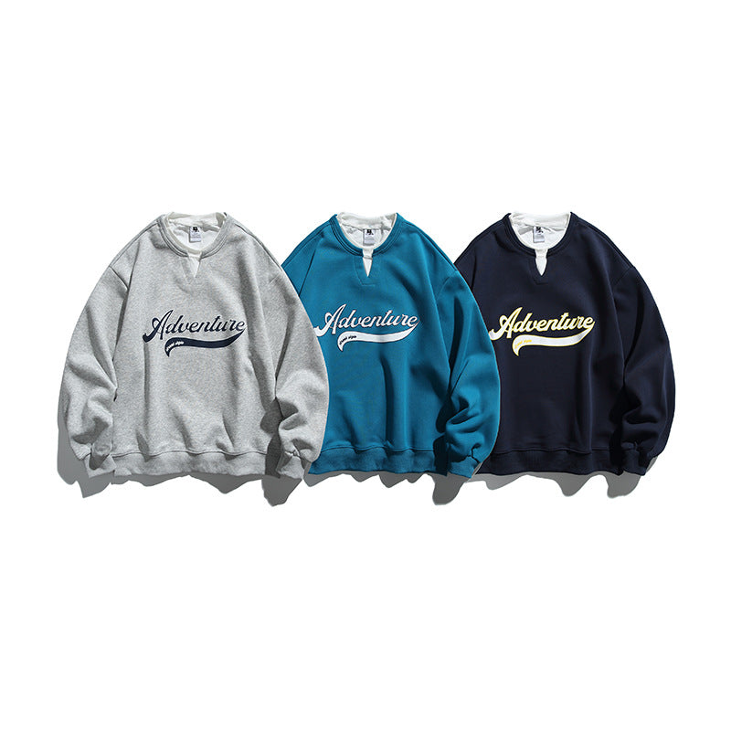 Unisex Oversize-Sweatshirt mit Lagenkragen, weichem Fleece und Statement-Print Shop Nory