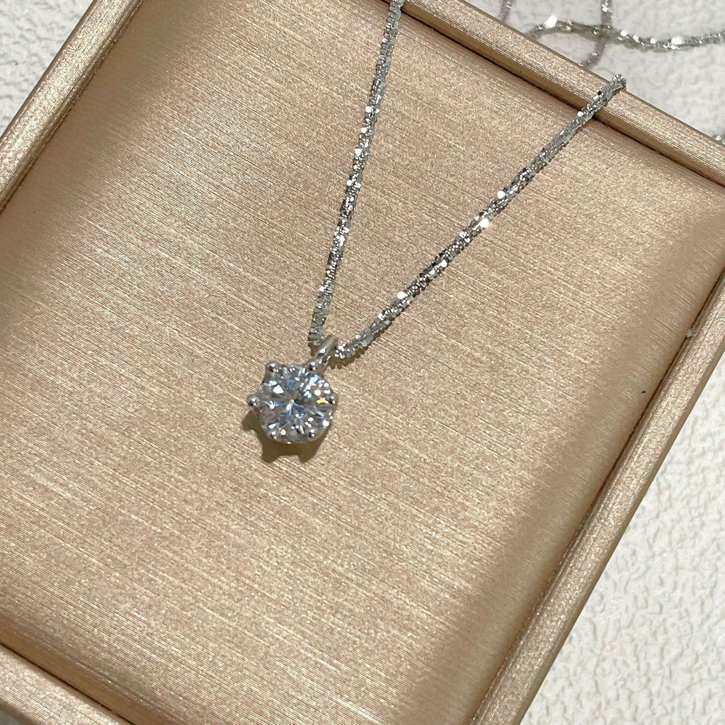 Damen Halskette mit funkelndem Kristallanhänger und feiner Gliederkette Shop Nory