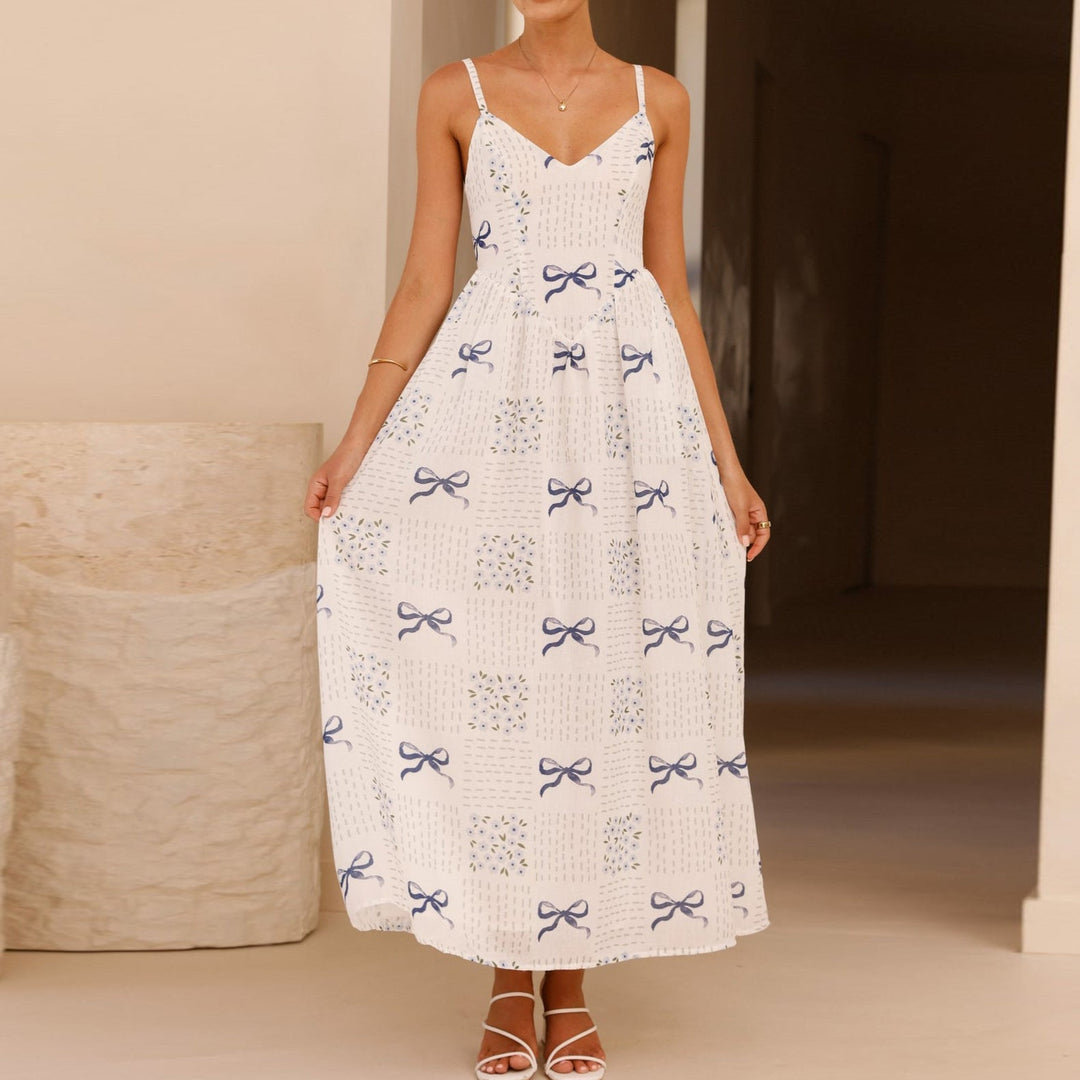 Damen Maxi-Kleid mit floralen Mustern