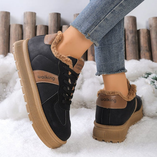 Damen Gefütterte Plateau-Wintersneaker mit Teddyfutter und profilierter Gummisohle Shop Nory