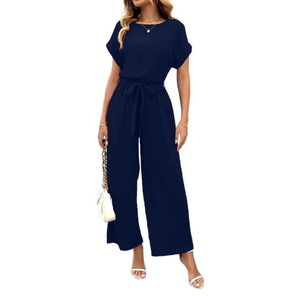 Damen Eleganter Jumpsuit mit Taillengürtel