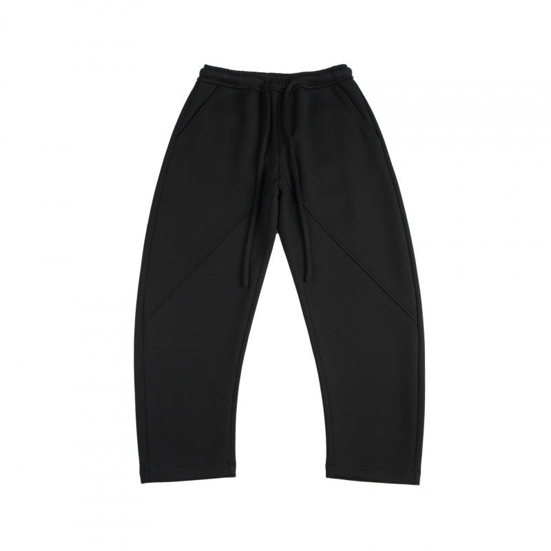 Unisex Weite Tech-Jogginghose mit diagonalem Nahtdesign, Elastikbund und Tunnelzug Shop Nory