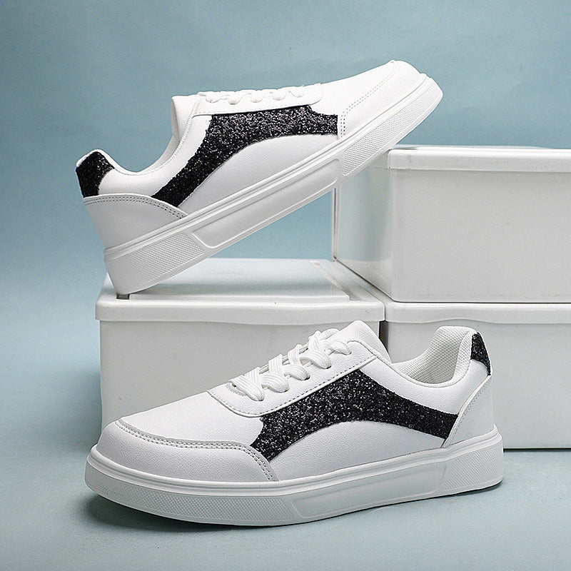 Damen Sportliche Sneakers mit Glitzer-Applikationen