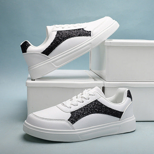 Damen Sportliche Sneakers mit Glitzer-Applikationen