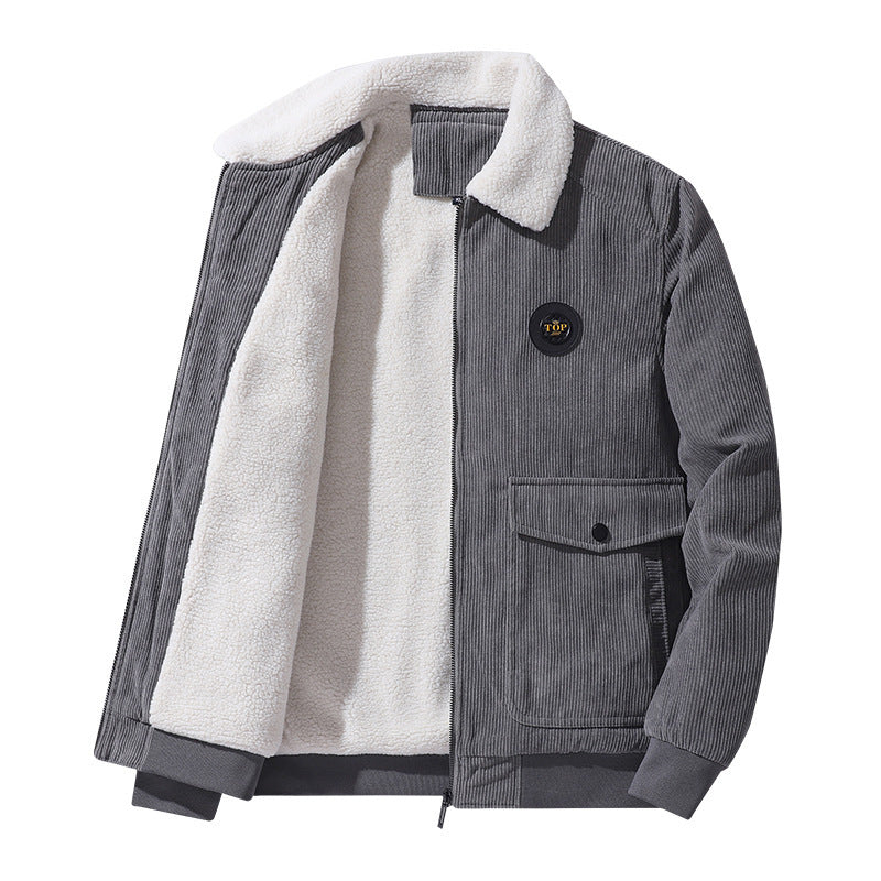 Herren Weiche Cordjacke mit Fleece-Futter Shop Nory