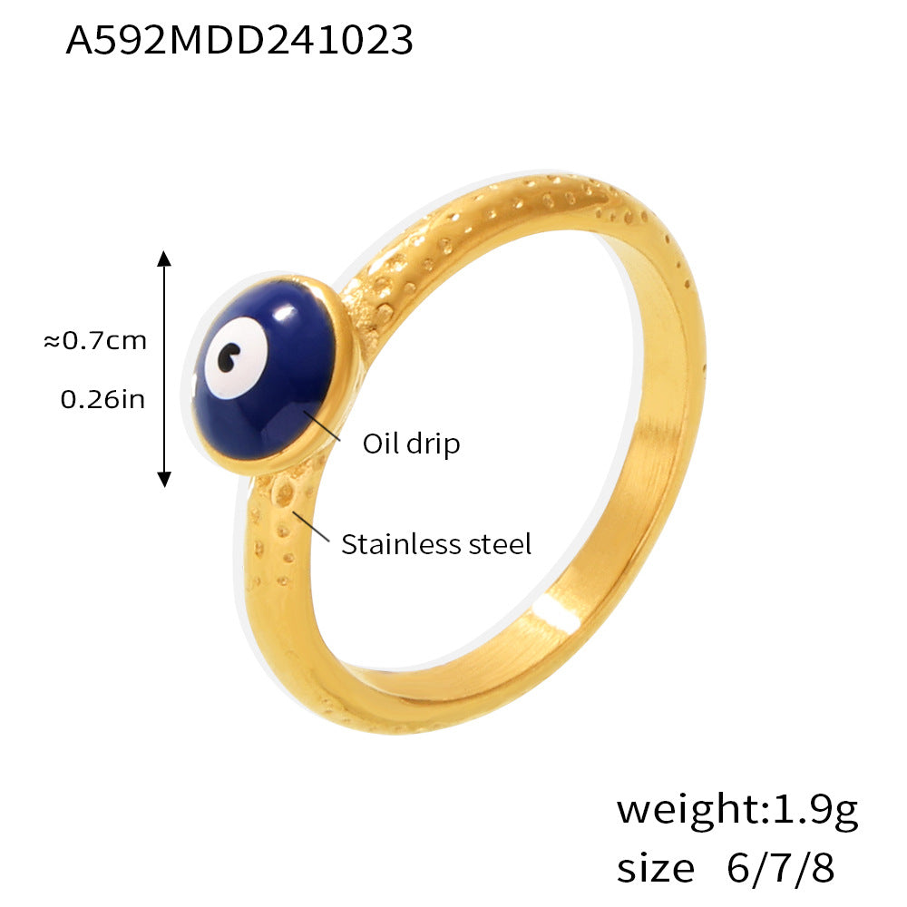 Damenring mit modernem Augendesign aus hochwertigem Edelstahl Shop Nory