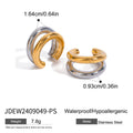 Damen Offener Ring mit glänzender Doppelspirale aus hypoallergenem Edelstahl Shop Nory