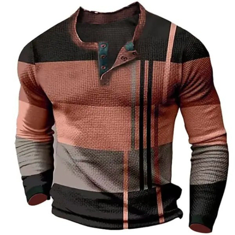 Herren Sportliches Langarmshirt mit Knopfleiste Shop Nory