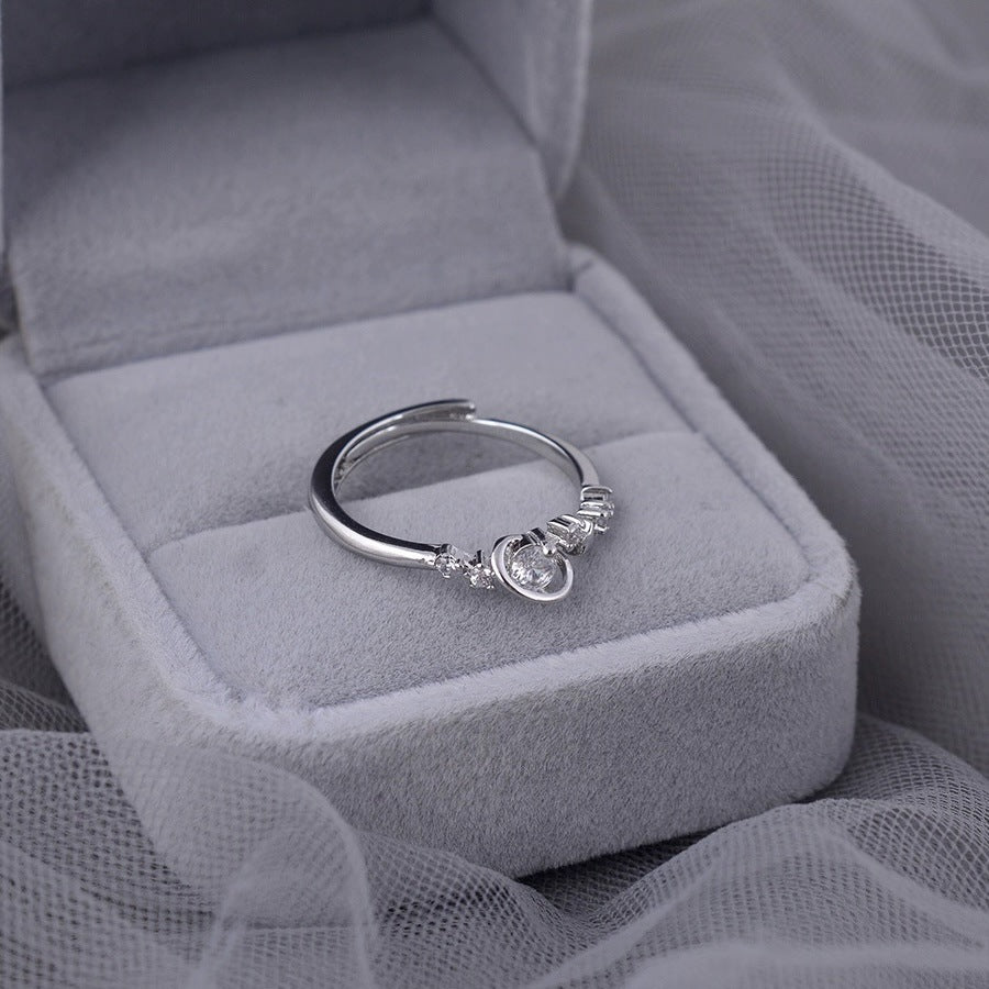 Damen eleganter Verlobungsring mit funkelnden Zirkonia Shop Nory