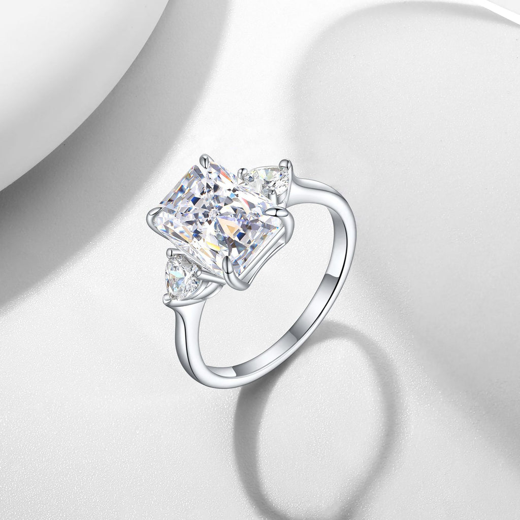 Damen Eleganter Zirkonring mit strahlendem Aquamarin-Shop Nory
