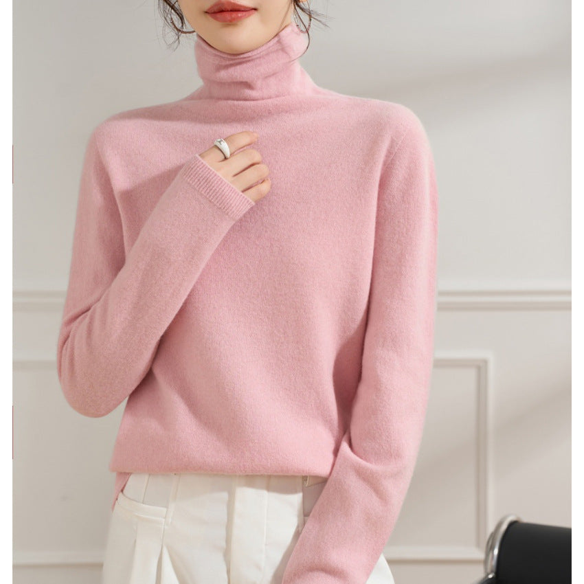 Damen Leichter Kaschmir-Mix Rollkragenpullover mit feinem Soft-Finish und schmaler Silhouette Shop Nory