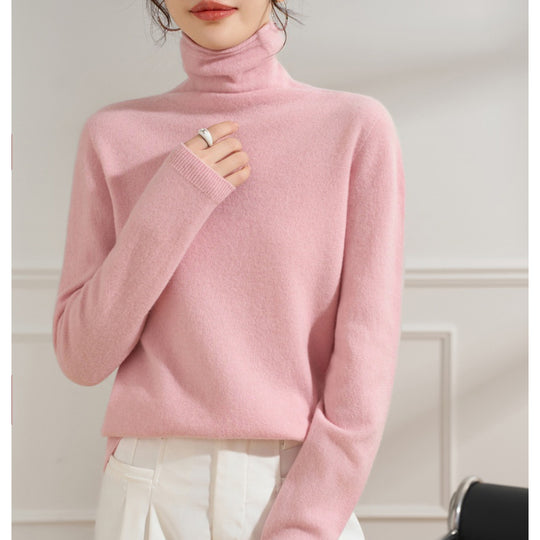 Damen Feiner Rollkragenpullover aus Kaschmir‑Mix mit schmaler Silhouette Shop Nory
