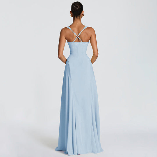 Damen Elegantes Maxikleid mit raffinierten Trägerdetails und schmeichelndem Schnitt