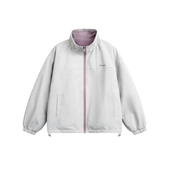 Unisex Leichte Softshelljacke mit wärmendem Fleeceinnenfutter, Stehkragen und Kordelzug Shop Nory