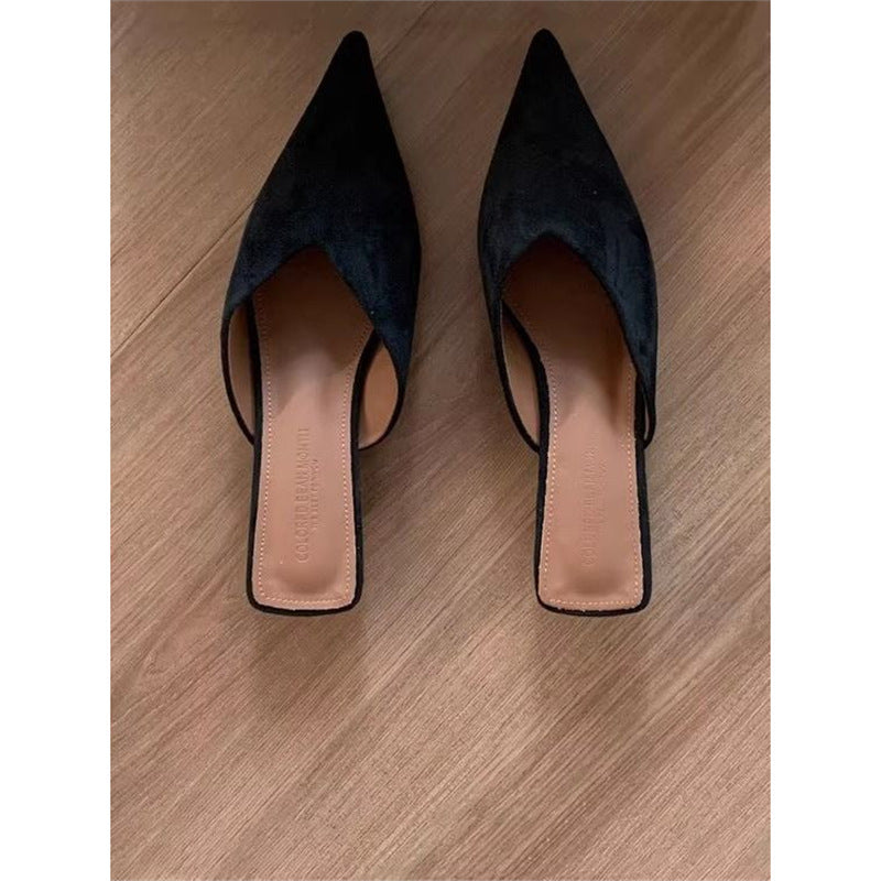 Damen spitze Mules mit elegantem Schnitt