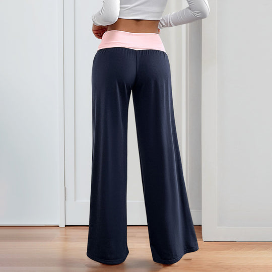 Damen Weite Palazzo‑Yogahose mit umschlagbarem Komfortbund Shop Nory