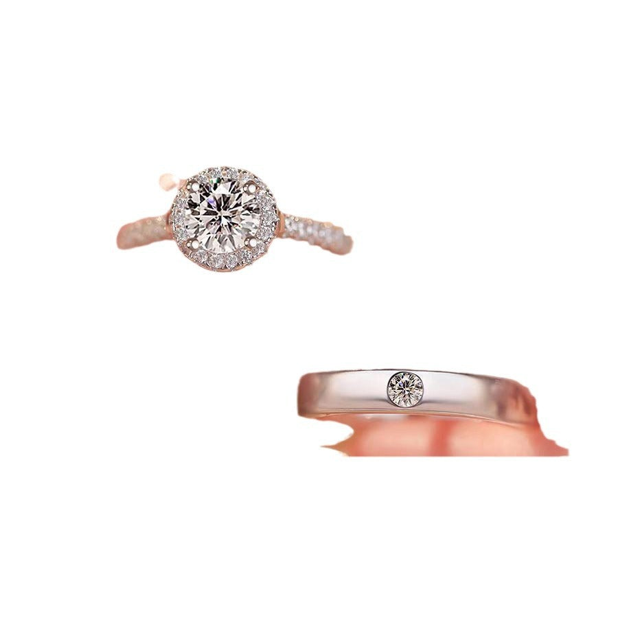 Damen Verlobungs- und Trauring-Set mit funkelnden Zirkonia Shop Nory