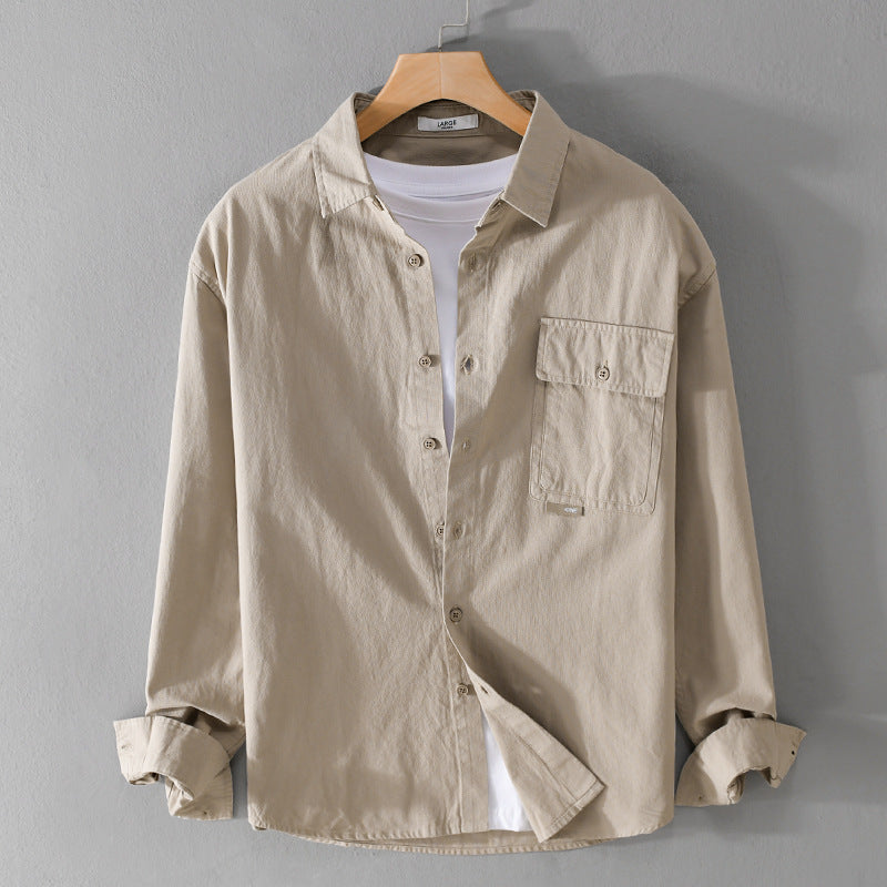Herren Vielseitiges Baumwoll-Overshirt mit aufgesetzter Klappentasche und entspanntem Schnitt Shop Nory