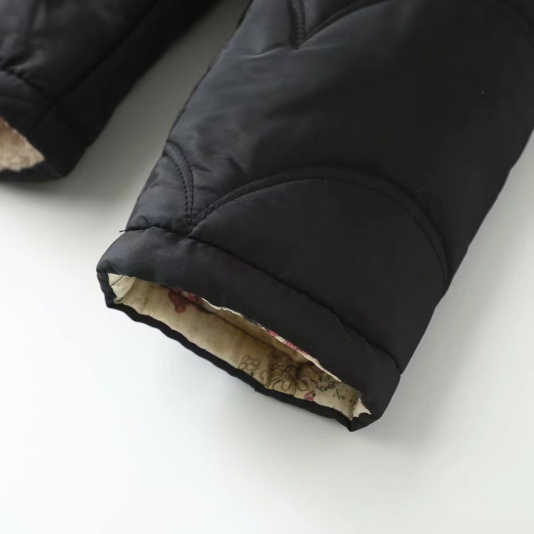 Damen Gesteppte Kapuzenjacke mit kuscheligem Teddyfutter und seitlichen Eingrifftaschen Shop Nory