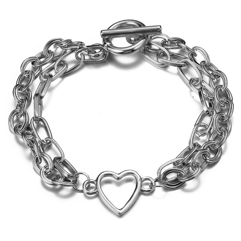 Damenarmband aus hochwertigem Edelstahl mit herzförmigem Anhänger Shop Nory