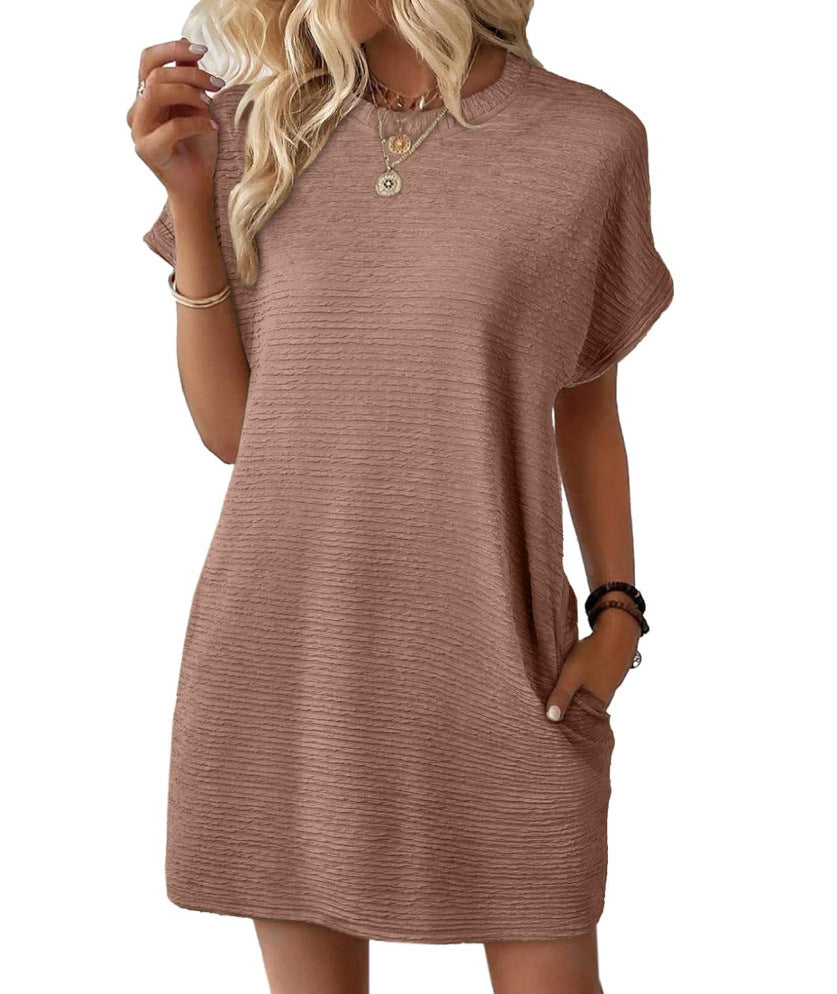 Damen Casual-Kleid mit lässigem Schnitt und praktischen Taschen