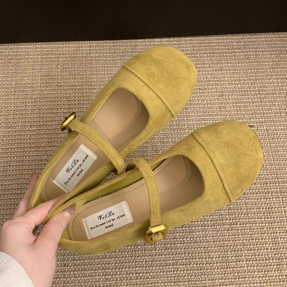 Damen Ballerinas mit verstellbarem Riemen und weichem Innenfutter