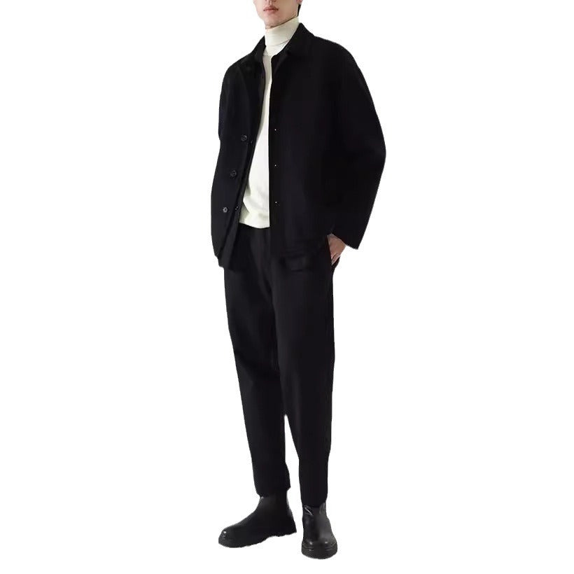 Herren Boxy Wollmix-Hemdjacke mit durchgehender Knopfleiste und überschnittener Schulter Shop Nory