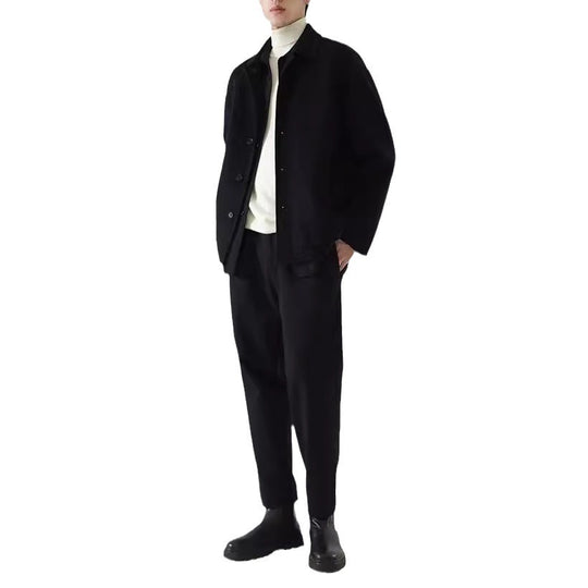 Herren Boxy Wollmix-Hemdjacke mit durchgehender Knopfleiste und überschnittener Schulter Shop Nory