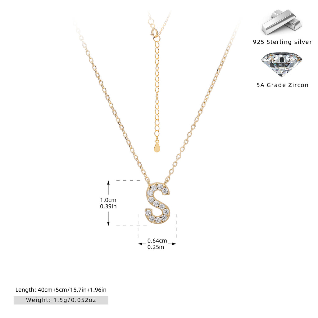 Damen Halskette mit Z-Anhänger und funkelnden Zirkonia Shop Nory
