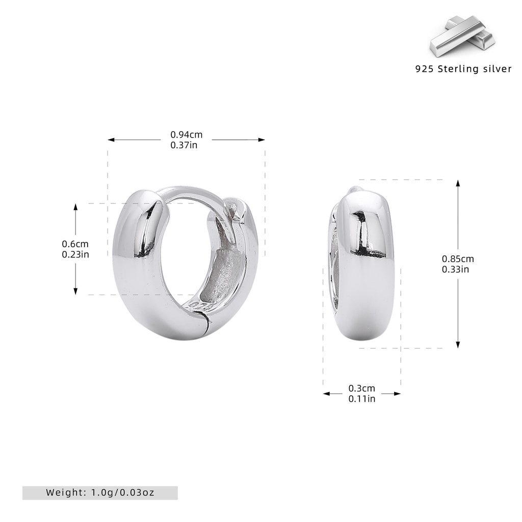 Damen Creolen mit modernem, geschwungenem Design aus hochwertigem 925 Sterling Silber Shop Nory