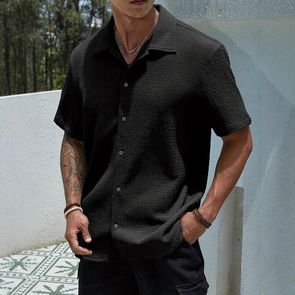 Herren trendiges Kurzarmhemd