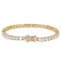 Weiß-Diamant Gold 4mm