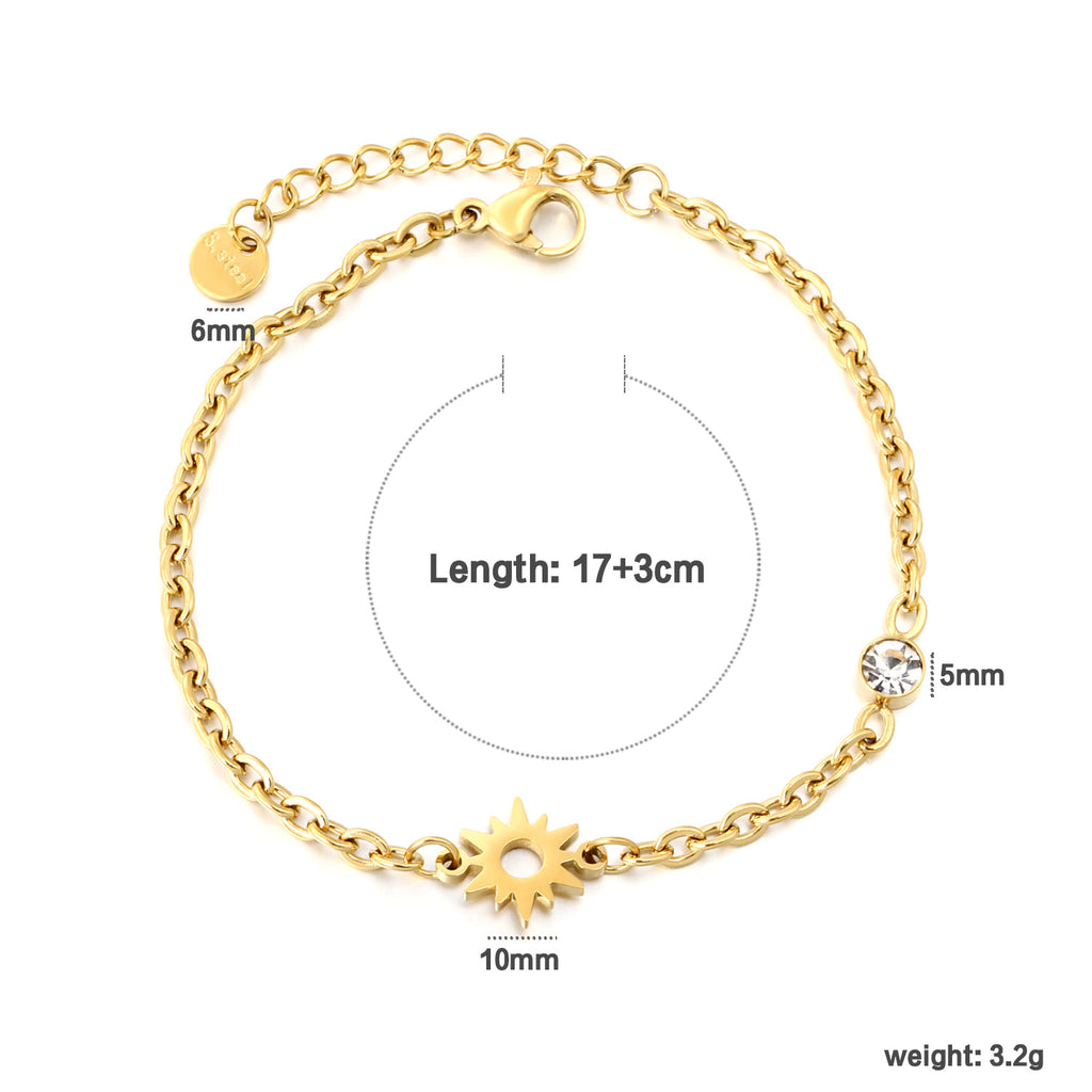 Damen Armband mit funkelndem Sternenanhänger und verstellbarem Design Shop Nory