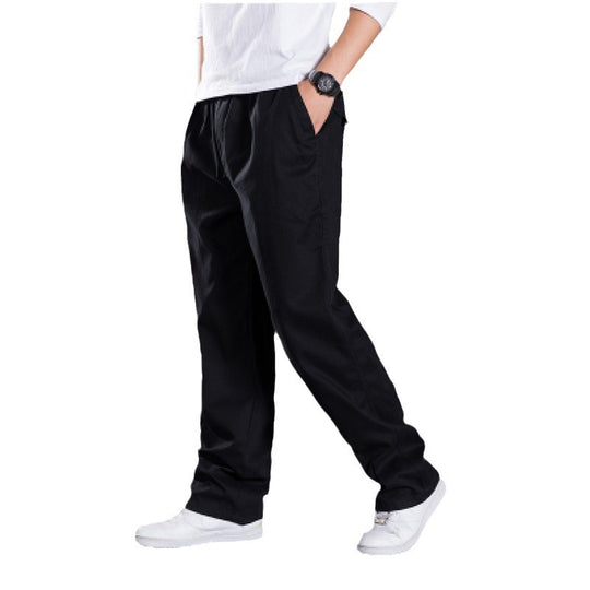 Herren Relaxed-Fit Freizeit-Chinohose mit elastischem Tunnelzug, vorgeformtem Bund und geradem Bein Shop Nory