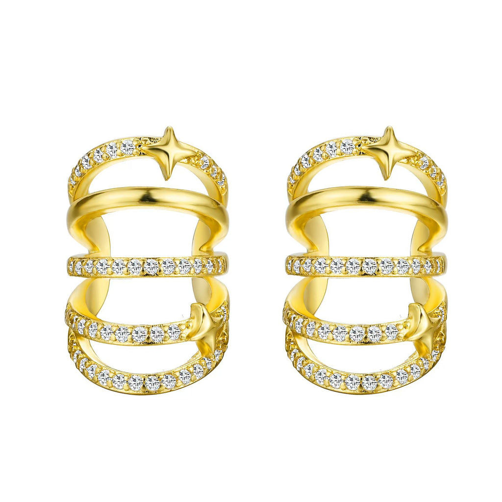Damen Ohrhänger mit einzigartigem Spiral-Design und funkelnden Zirkonia Shop Nory